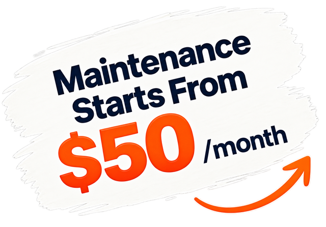 Website maintenance starts from $50 per month